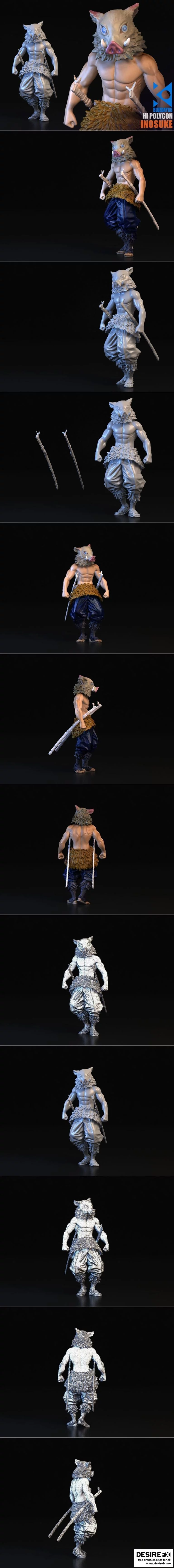 inosuke-鬼灭之刃-灶门炭治郎 3D打印模型|INOSUKE