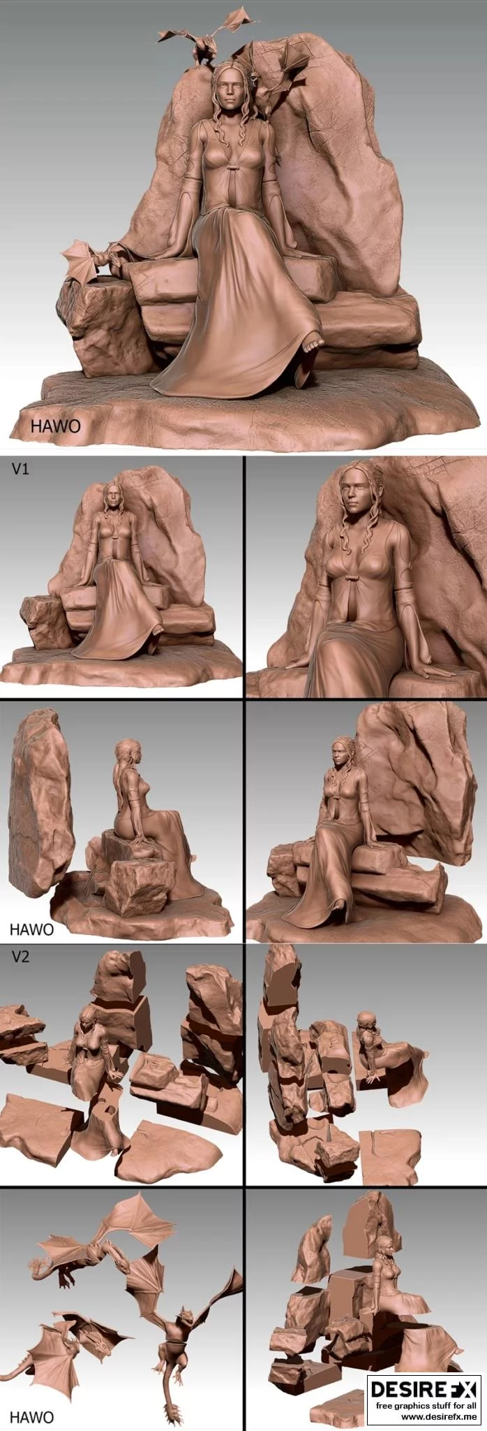 龙妈3D打印模型|Daenerys – 3D Print Model