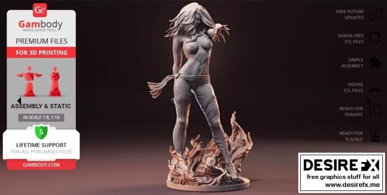 暗黑凤凰——3D打印模型|Dark Phoenix – 3D Print Model
