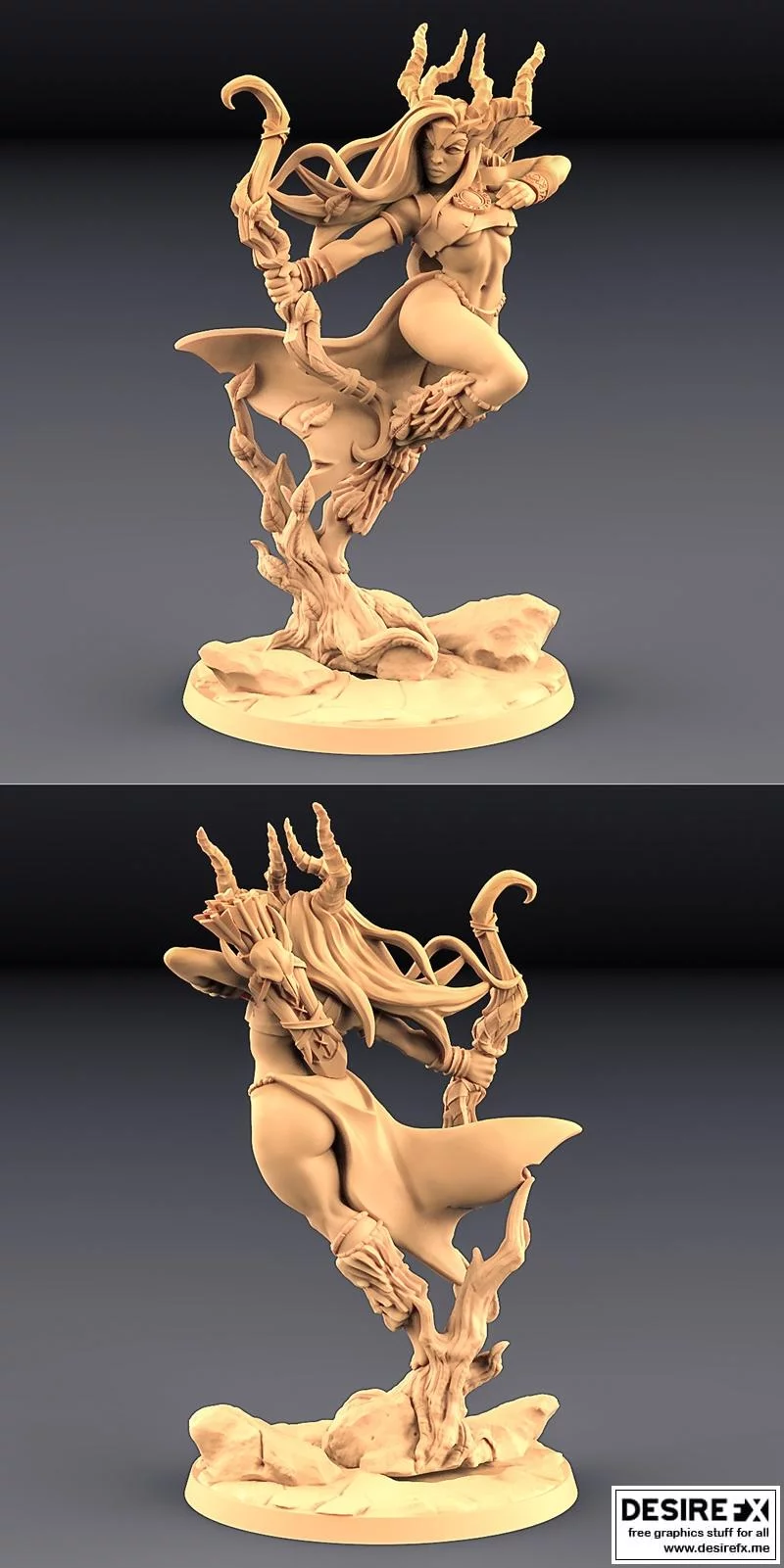 阿尔忒弥斯，狩猎女神——3D打印模型|Artemis, The Hunt Goddess – 3D Print Model