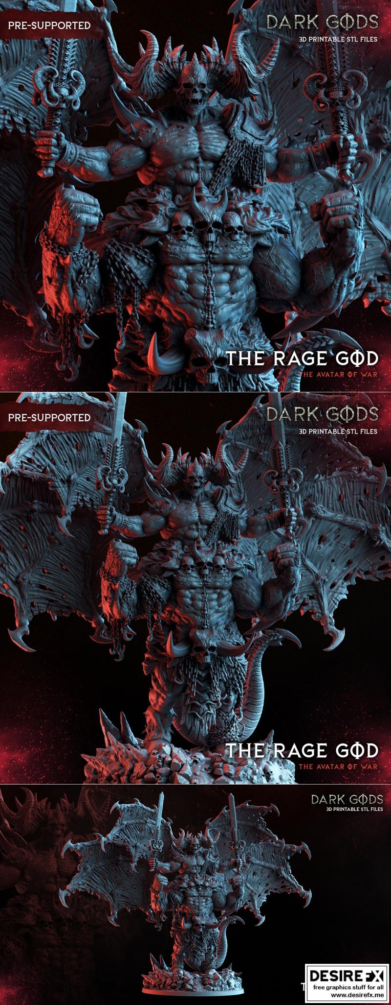 怒焰之神——3D打印模型|The Rage God – 3D Print Model