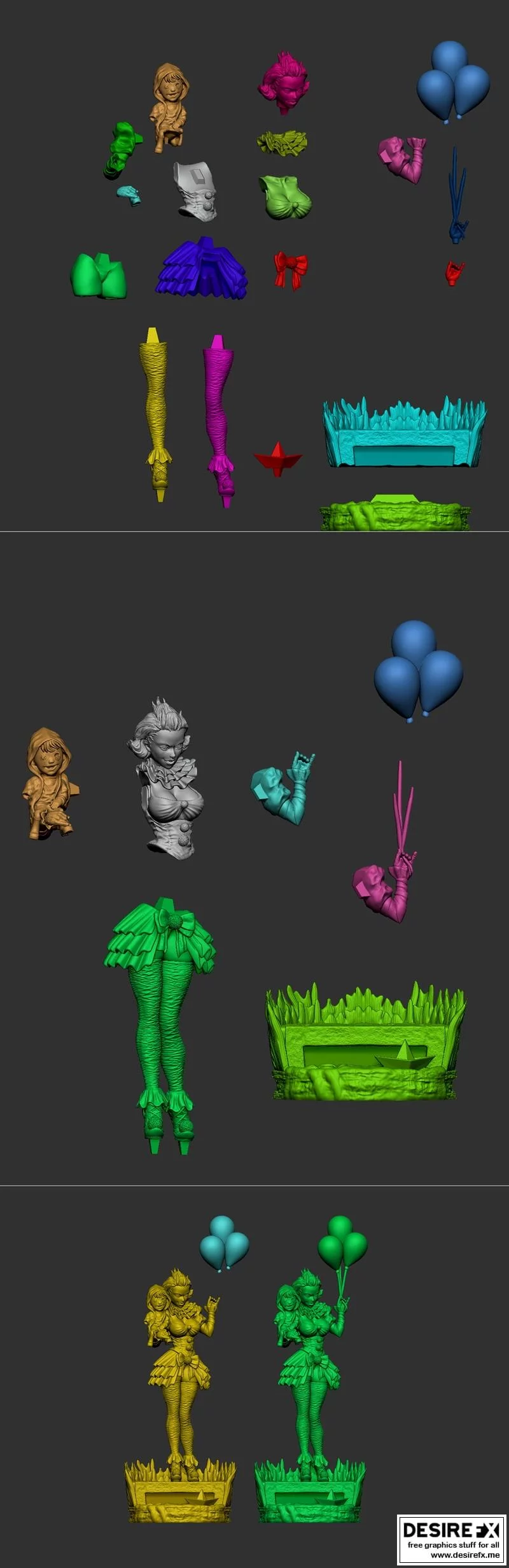 Pennywise 3D打印模型|Pennywise – 3D Print Model