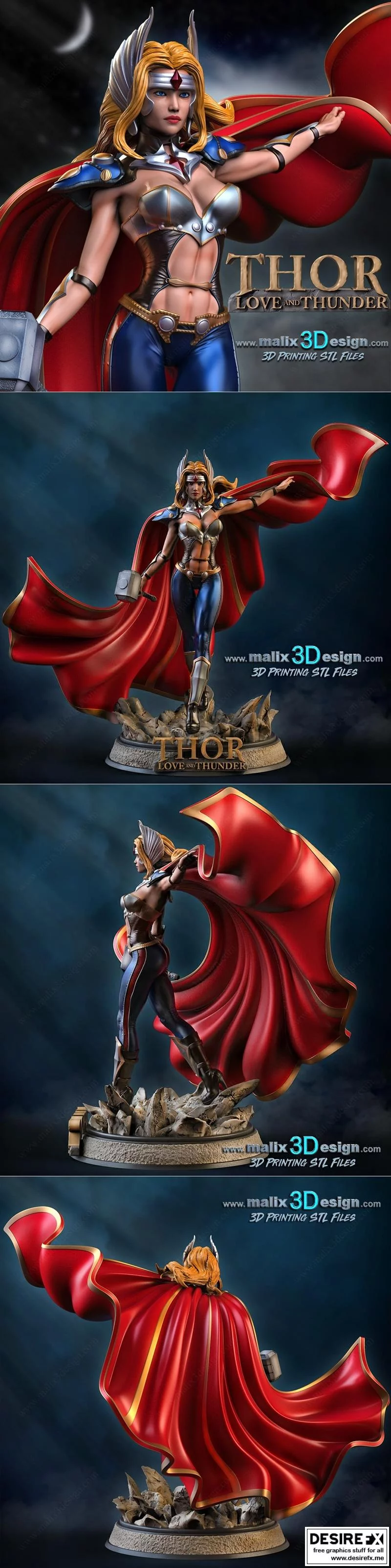 雷神女侠 3D打印模型|Lady Thor – 3D Print Model
