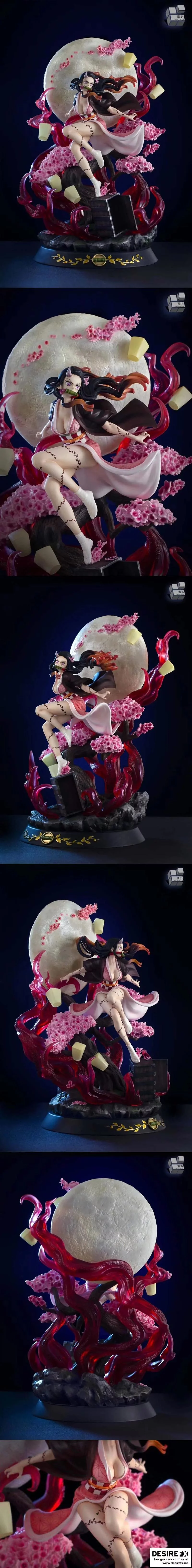 《火焰之纹 – 3D打印·日式妖怪少女》|Nezuko Kamado – 3D Print Model