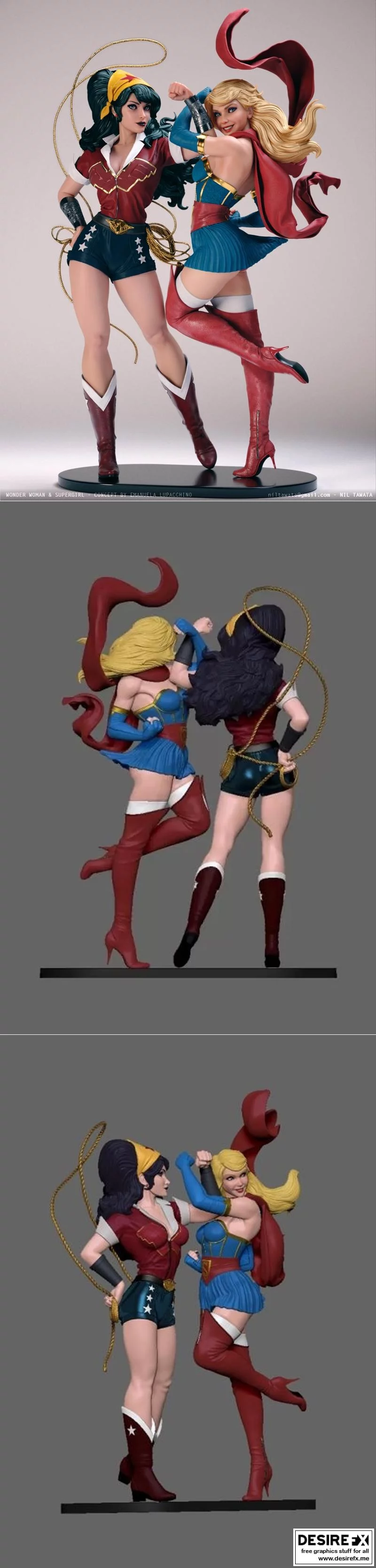 女超人——3D打印模型|Wonder Woman – Super Girl – 3D Print Model