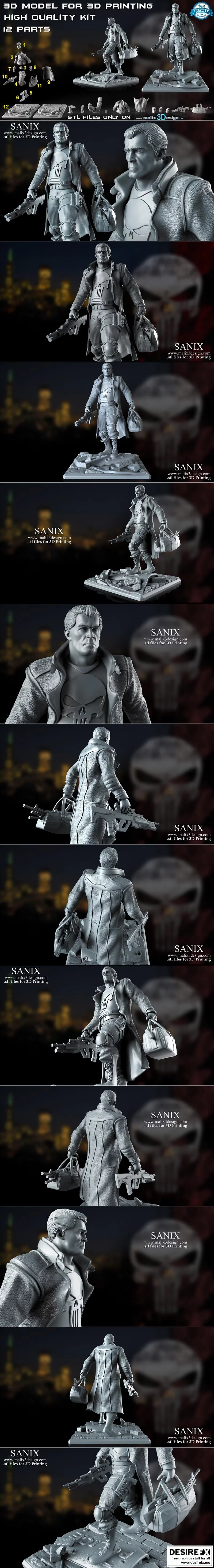 Malix3D – The Punisher – 3D Print Model