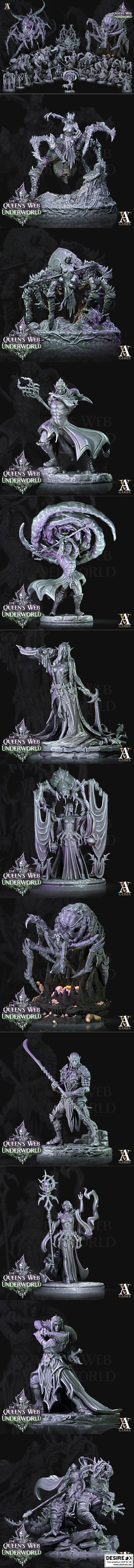 女王之网 - 《暗黑世界》3D打印模型|The Queens Web – Underworld – 3D Print Model