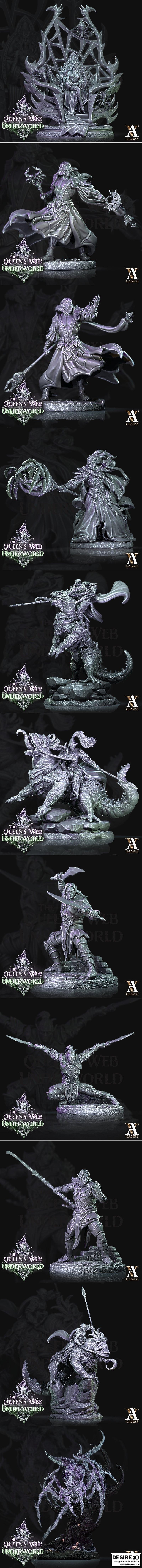 女王之网 - 《暗黑世界》3D打印模型|The Queens Web – Underworld – 3D Print Model