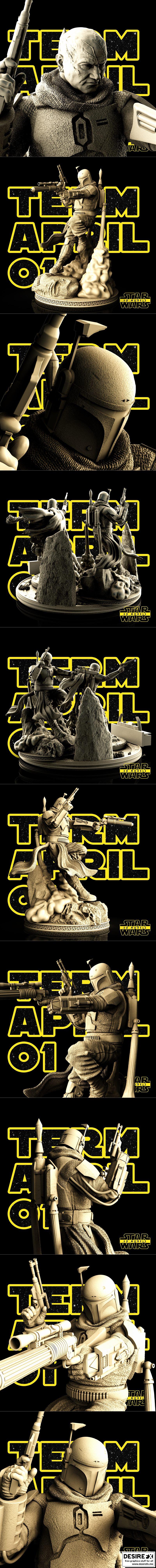 星球大战 - 波巴·费特 - 3D打印模型|StarWars – Boba Fett – 3D Print Model