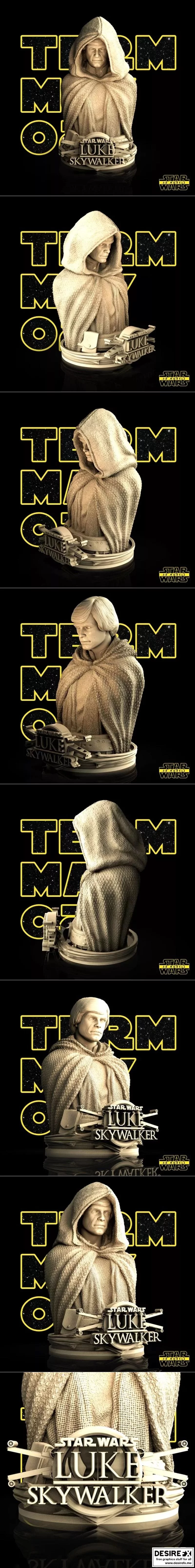 Star Wars – Luke Skywalker Bust – 3D Print Model