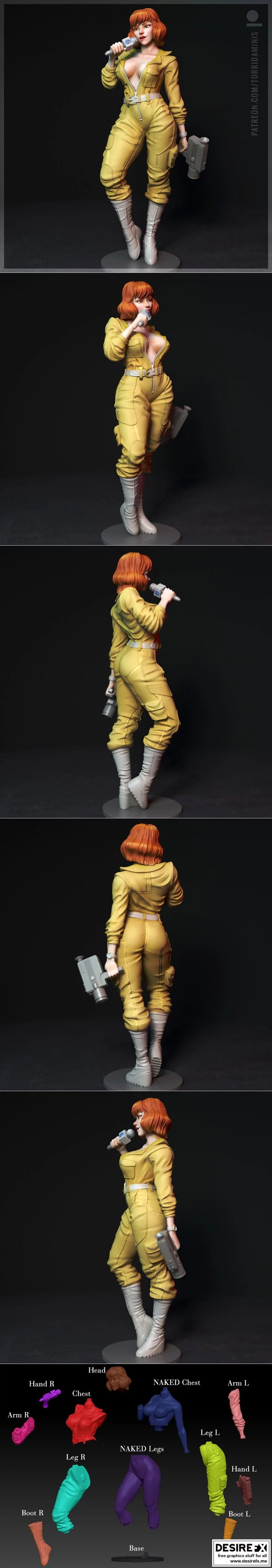 Torrida Minis - 春日野爱 - 3D打印模型|Torrida Minis – April O’Neil – 3D Print Model