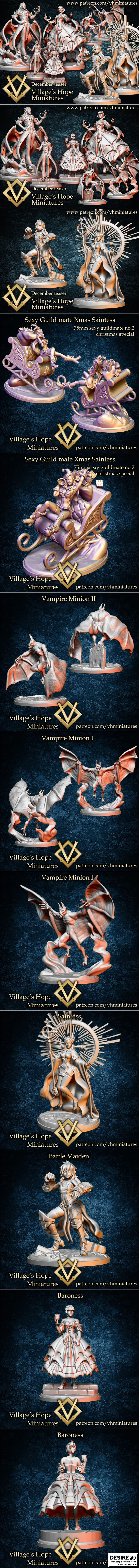 村落之希望 小型3D打印模型|Village’s Hope Miniatures – 3D Print Model