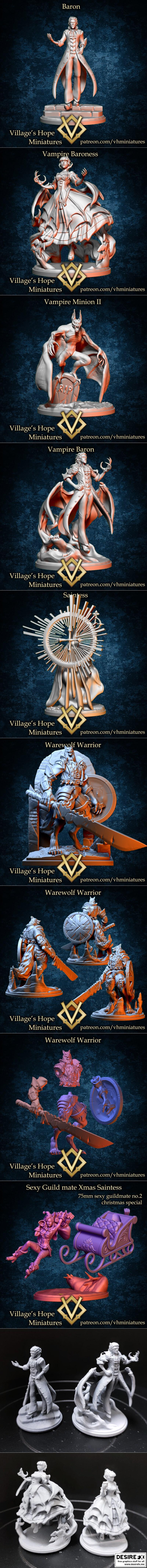 村落之希望 小型3D打印模型|Village’s Hope Miniatures – 3D Print Model