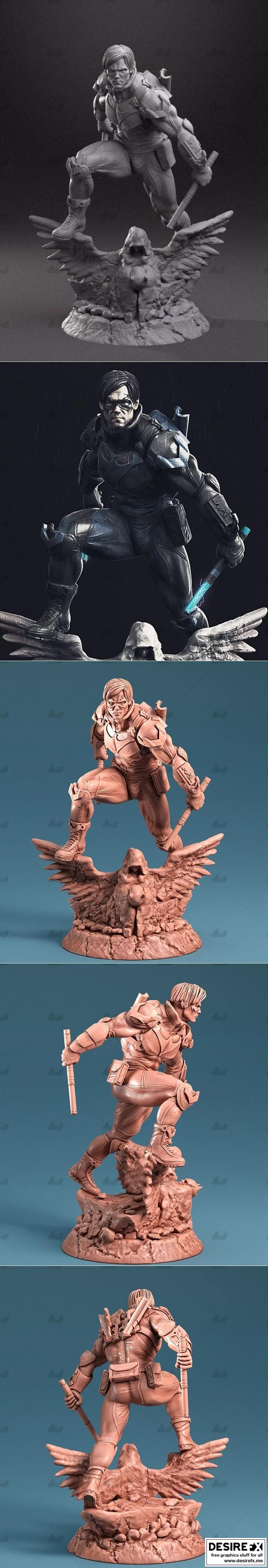 夜翼 3D打印模型|Nightwing – 3D Print Model