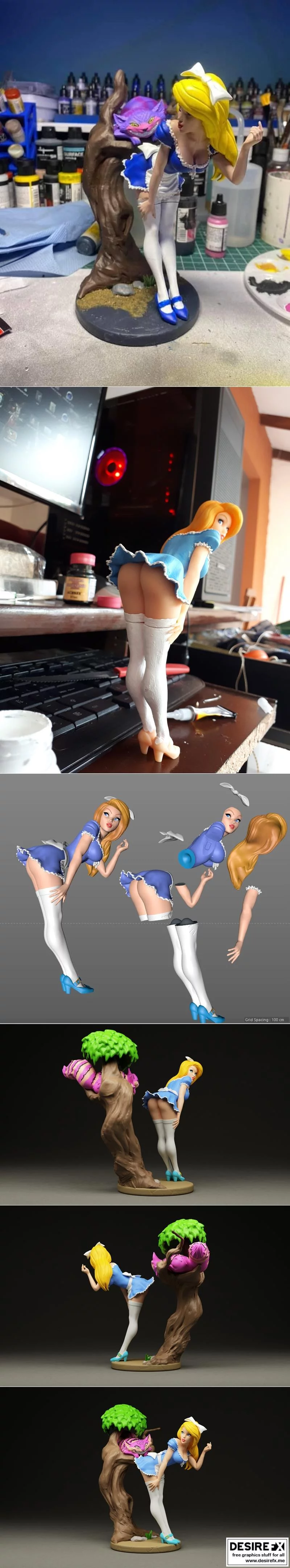 爱丽丝梦游仙境 3D打印模型|Alice in Wonderland– 3D Print Model
