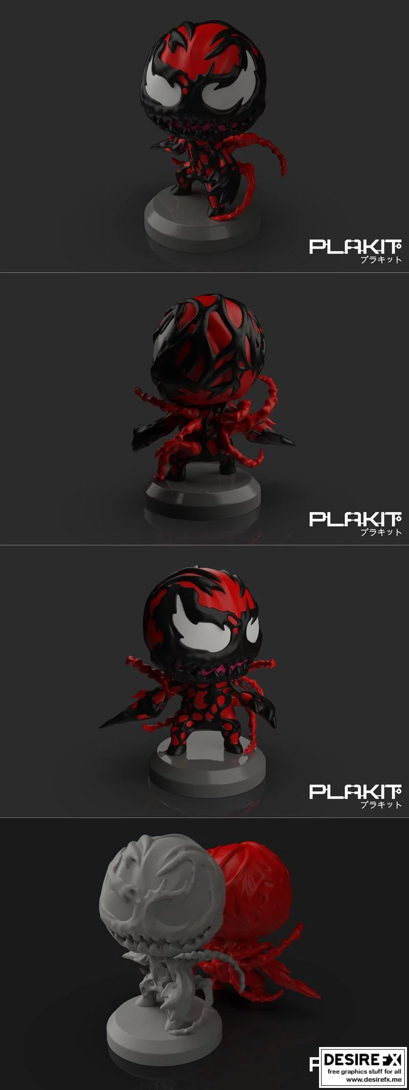 PlaKit - 暴虐 - 3D打印模型|PlaKit – Carnage – 3D Print Model