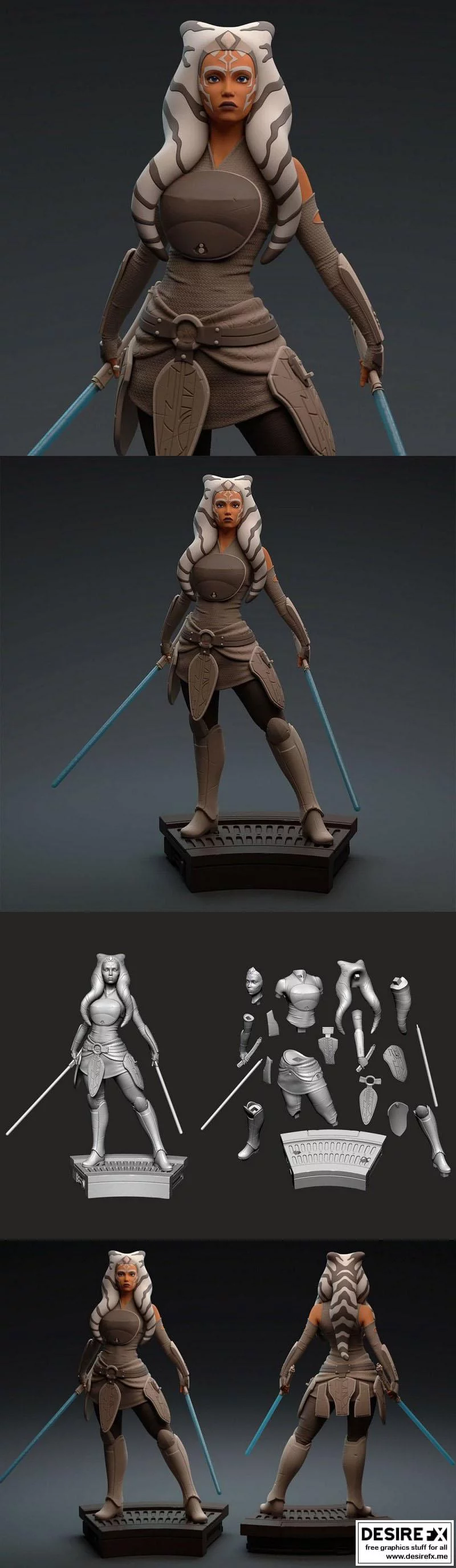 《星球大战：克隆战争 3D打印模型》|Ahsoka Tano – Star Wars: The Clone Wars – 3D Print Model