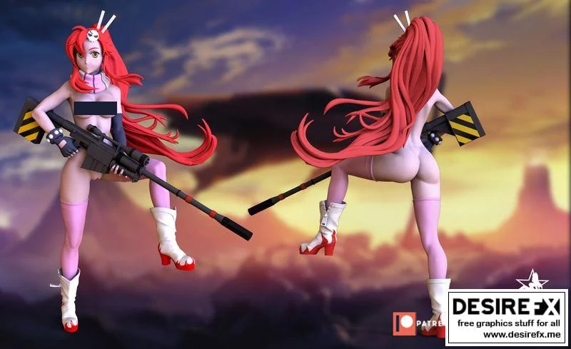 藤原拓海 《天元突破 红莲螺岩》3D打印模型|Yoko Littner – Tengen Toppa Gurren Lagann – 3D Print Model