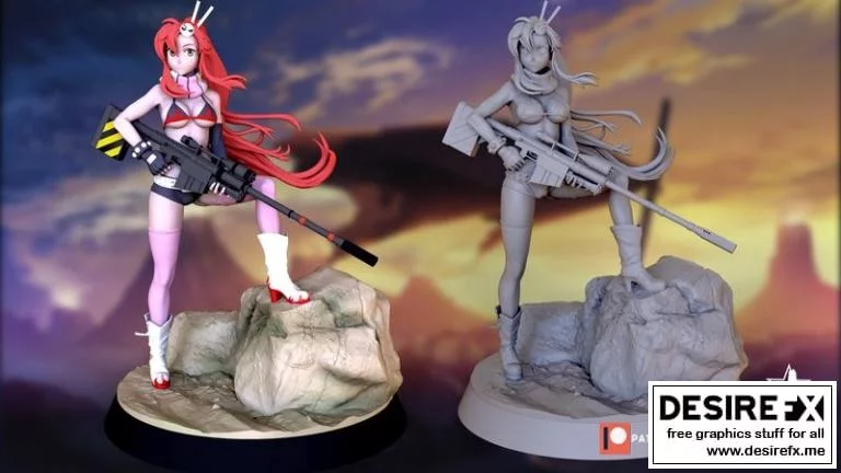 藤原拓海 《天元突破 红莲螺岩》3D打印模型|Yoko Littner – Tengen Toppa Gurren Lagann – 3D Print Model