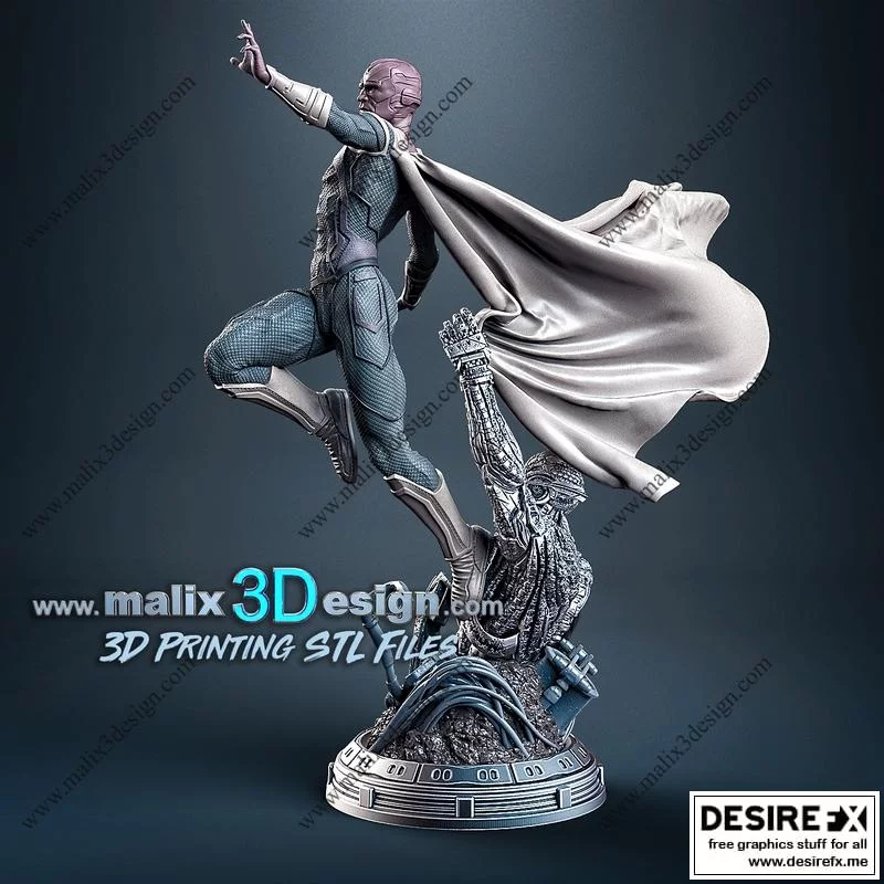 3D打印模型：赛博朋克霓虹侠|Vision – 3D Print Model