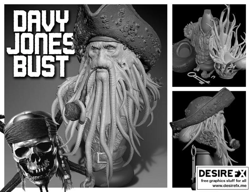 Davy Jones 3D打印模型|Davy Jones – 3D Print Model
