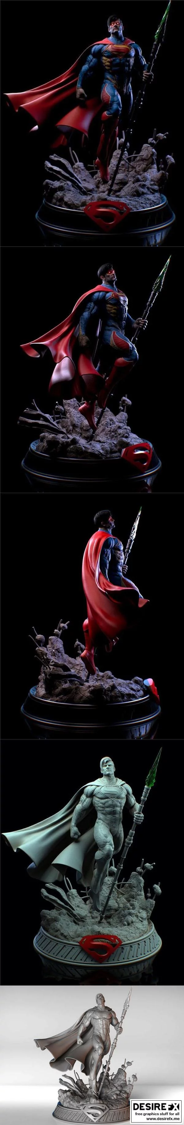超人3D打印模型|Superman Statue – 3D Print Model