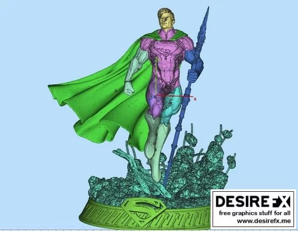超人3D打印模型|Superman Statue – 3D Print Model