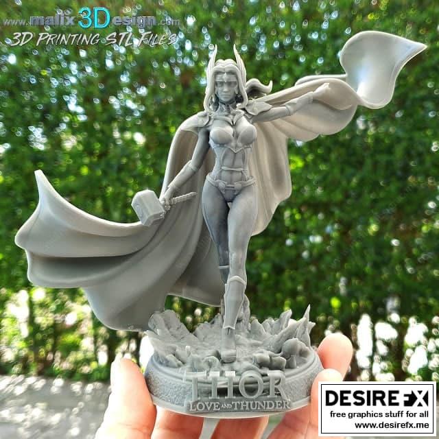 雷神女侠 3D打印模型|Lady Thor – 3D Print Model