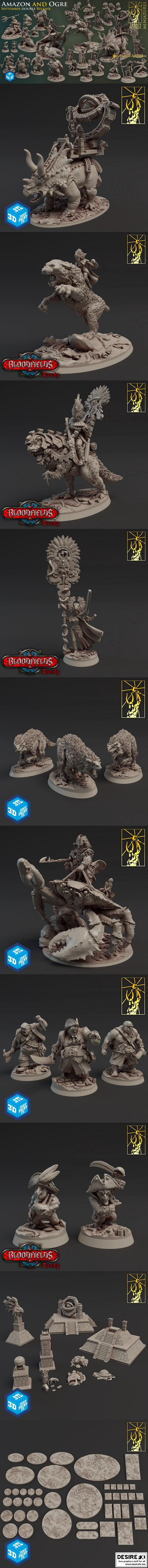 亚马逊与巨兽海盗——Titan Forge 3D打印模型|Amazons and Ogre Pirates – Titan Forge 3D Print Models