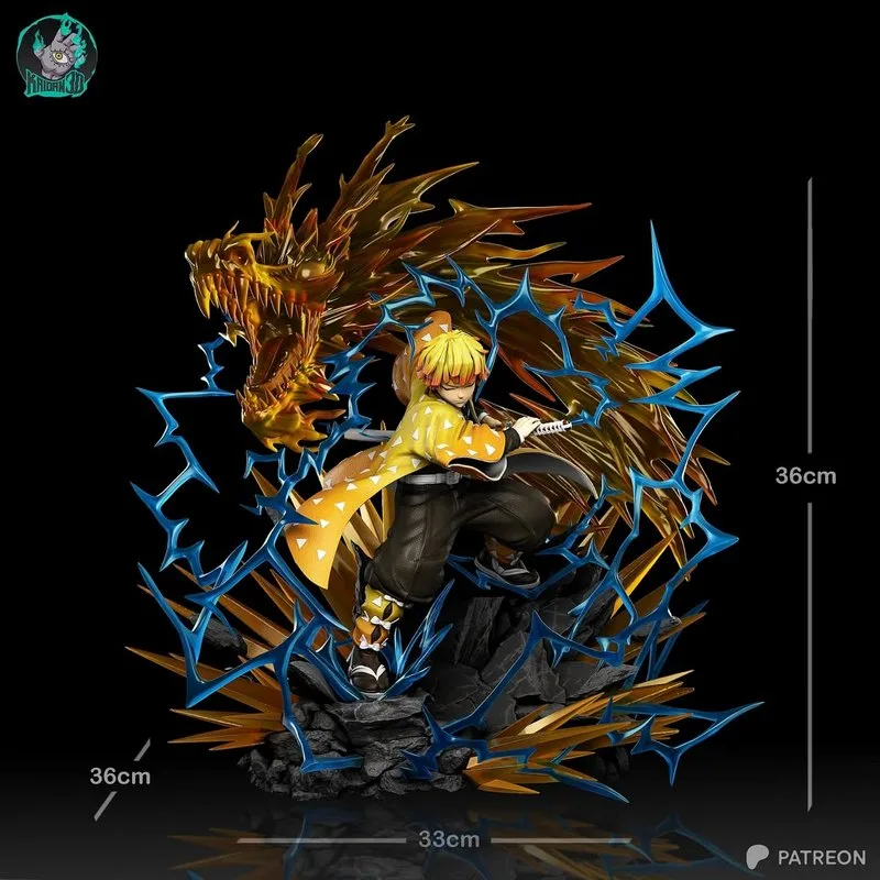 卡坦 甘谷十郎 3D打印模型|Kaidan – Zenitsu Agatsuma – 3D Print Model