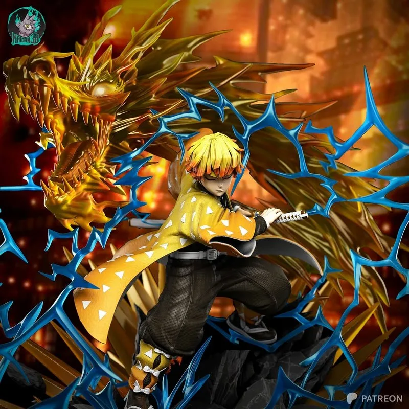 卡坦 甘谷十郎 3D打印模型|Kaidan – Zenitsu Agatsuma – 3D Print Model