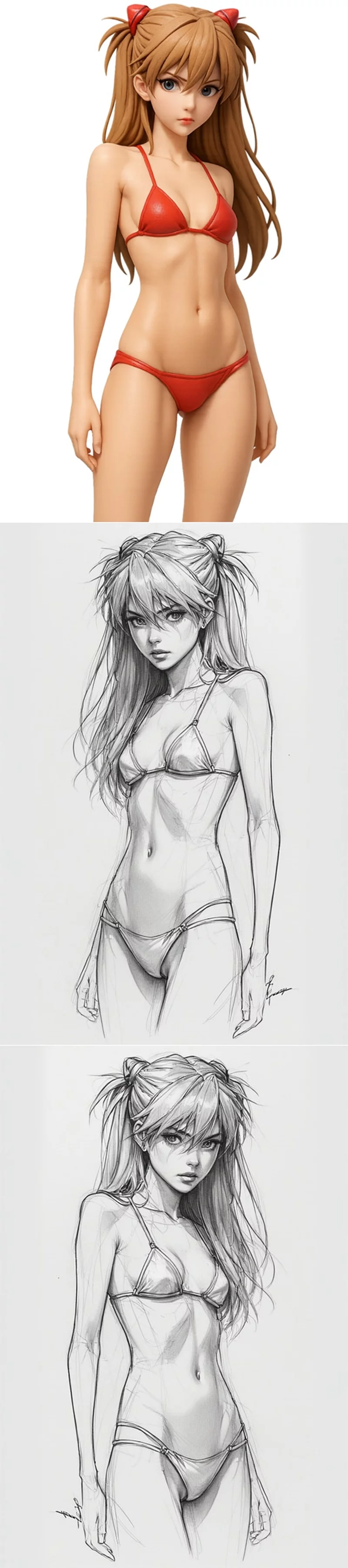 阿斯卡泳装3D打印模型|Asuka Swimsuit – 3D Print Model