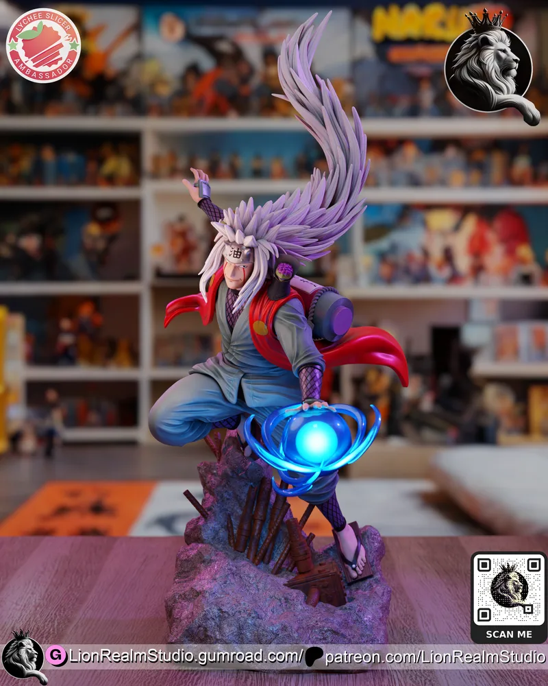 狮域工作室 -  Naruto - 金光一闪的波风水门|LionRealm Studio – Jiraiya – Naruto – 3D Print Model
