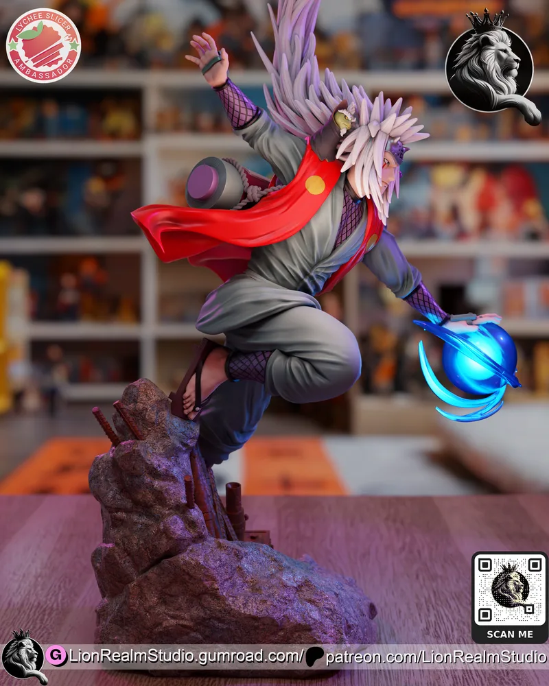 狮域工作室 -  Naruto - 金光一闪的波风水门|LionRealm Studio – Jiraiya – Naruto – 3D Print Model