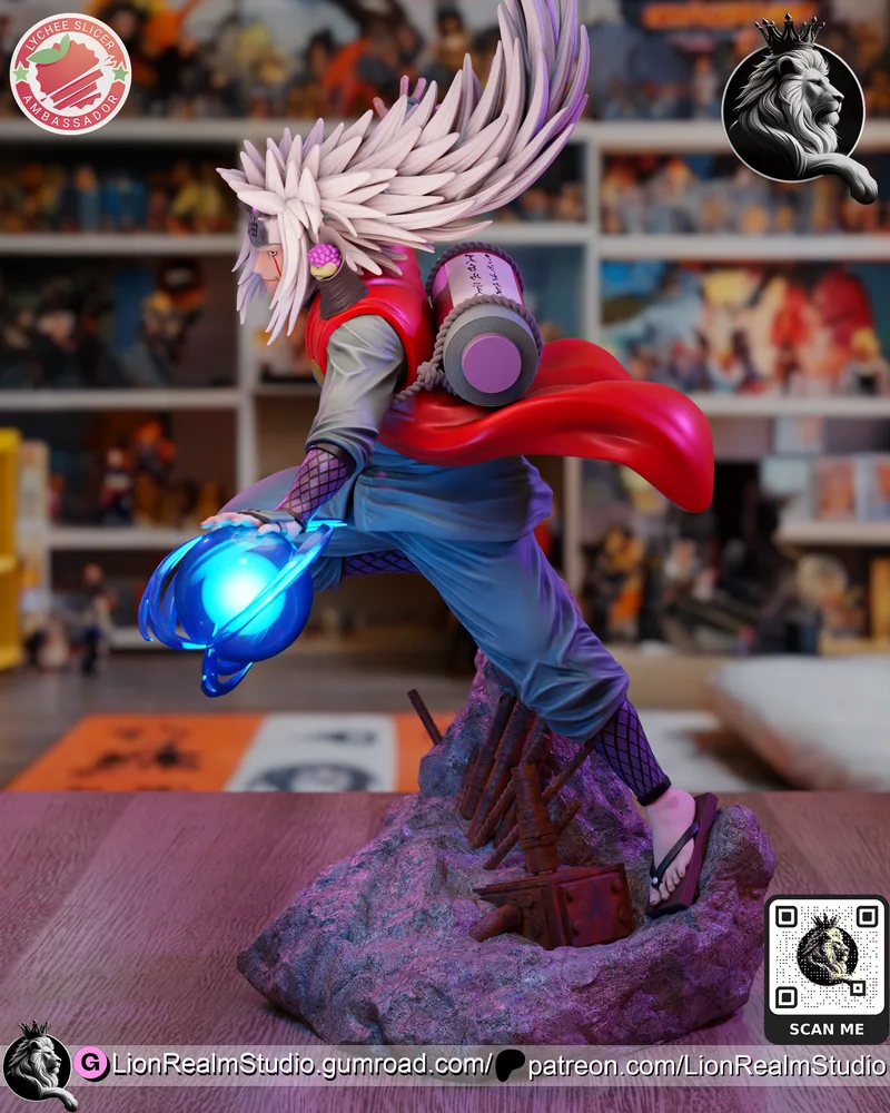 狮域工作室 -  Naruto - 金光一闪的波风水门|LionRealm Studio – Jiraiya – Naruto – 3D Print Model