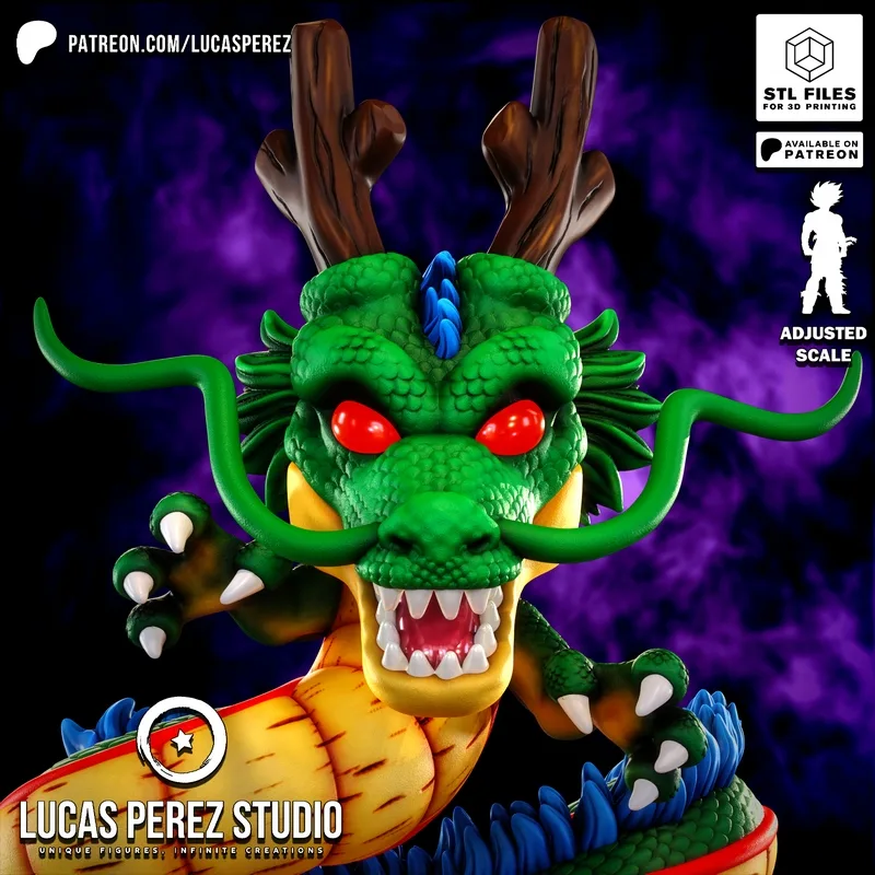 Lucas Perez Studio - 肥龙 - 3D打印模型|Lucas Perez Studio – Shenron – 3D Print Model