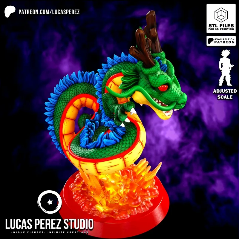 Lucas Perez Studio - 肥龙 - 3D打印模型|Lucas Perez Studio – Shenron – 3D Print Model