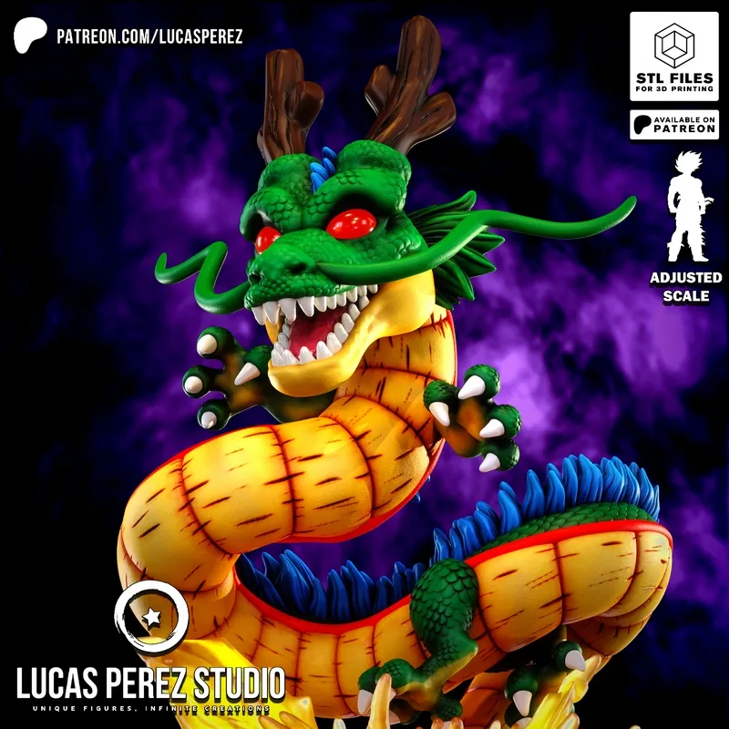 Lucas Perez Studio - 肥龙 - 3D打印模型|Lucas Perez Studio – Shenron – 3D Print Model