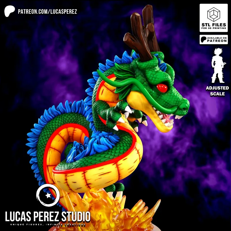 Lucas Perez Studio - 肥龙 - 3D打印模型|Lucas Perez Studio – Shenron – 3D Print Model