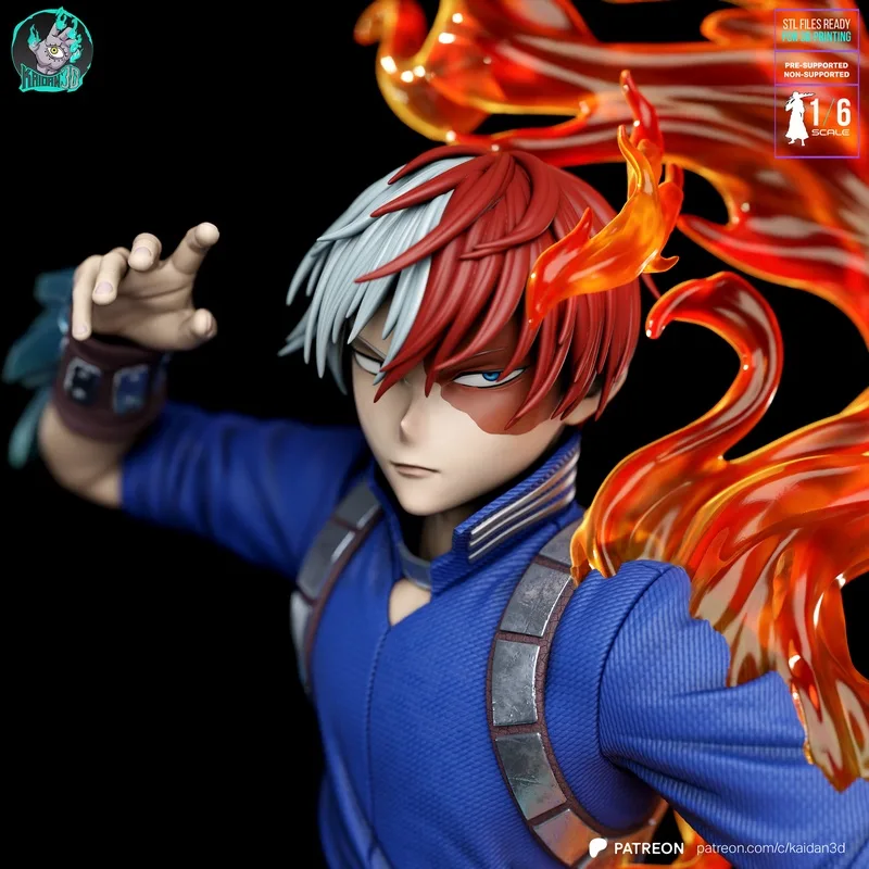 三围打印模型：我的英雄学院·千面之冰|Kaidan – Shoto Todoroki – Boku No Hero Academia – 3D Print Model