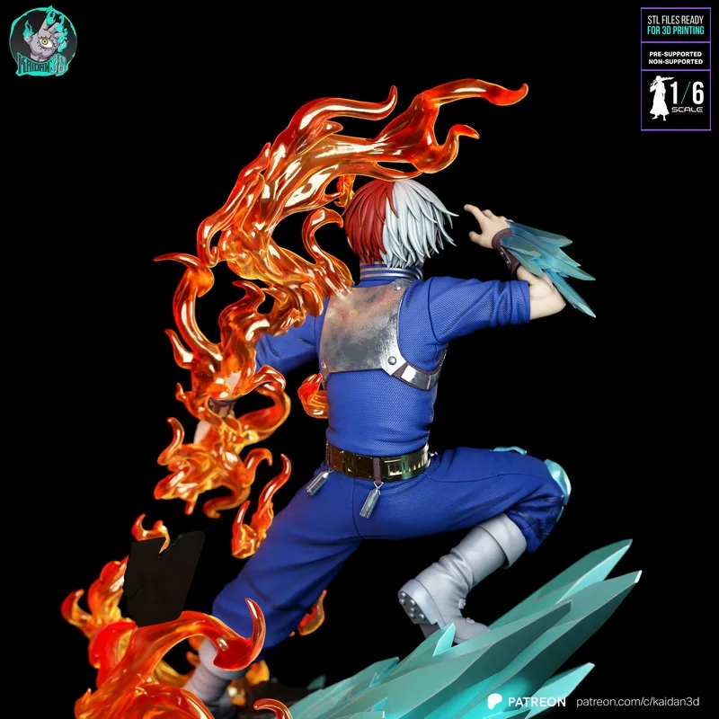 三围打印模型：我的英雄学院·千面之冰|Kaidan – Shoto Todoroki – Boku No Hero Academia – 3D Print Model