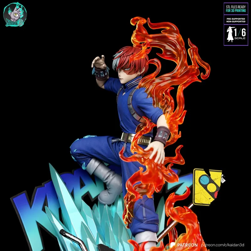 三围打印模型：我的英雄学院·千面之冰|Kaidan – Shoto Todoroki – Boku No Hero Academia – 3D Print Model