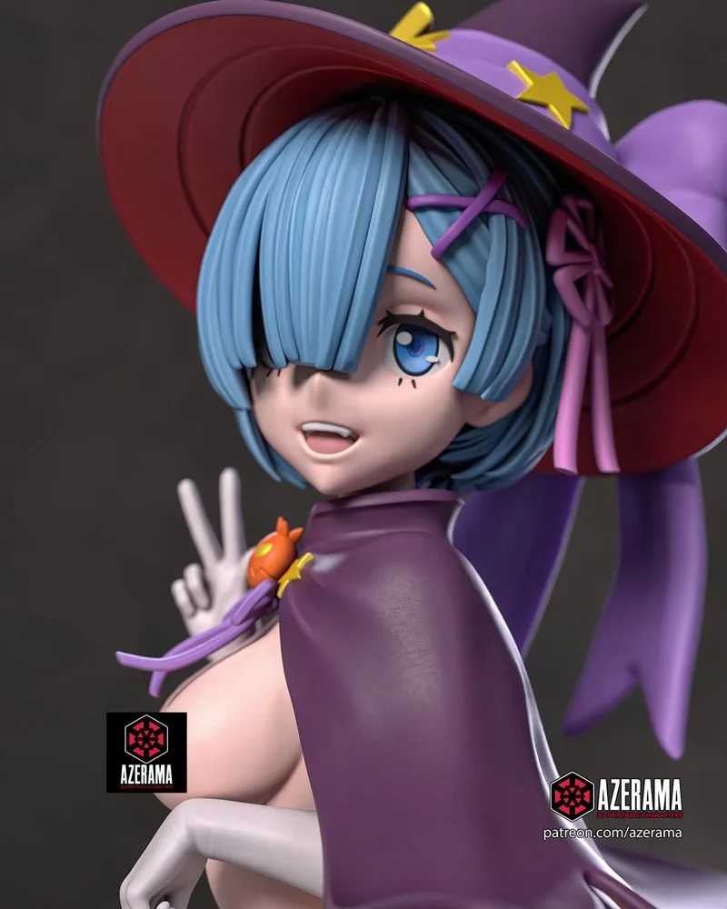 Azerama 3D打印模型：恐怖主题NSFW角色造型|Azerama – Spooky Rem NSFW – 3D Print Model