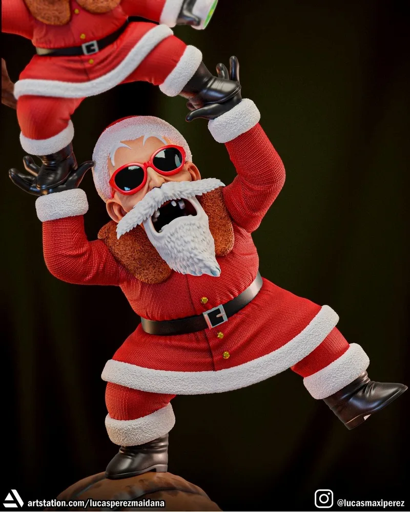 龙珠圣诞场景3D打印模型|Dragon Ball Christmas Diorama – 3D Print Model