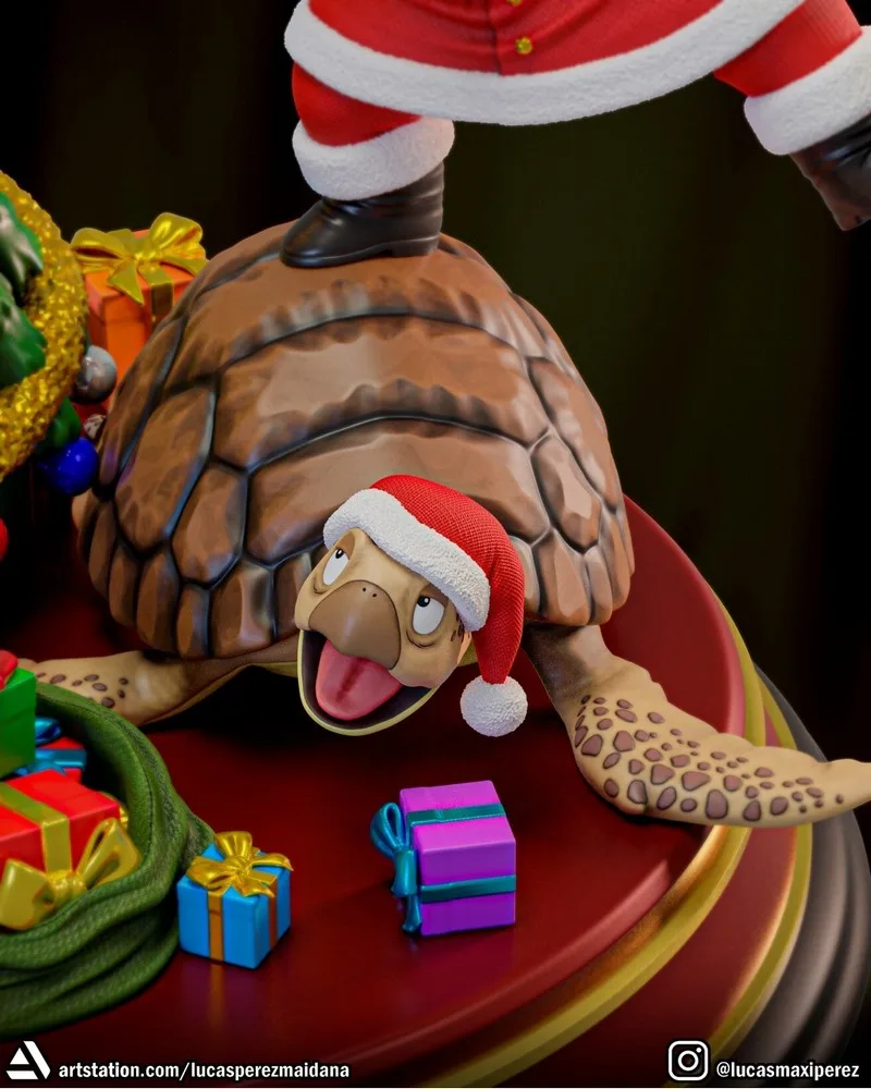 龙珠圣诞场景3D打印模型|Dragon Ball Christmas Diorama – 3D Print Model