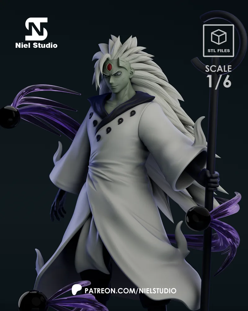 Niel Studio - 3D打印模型：六道轮回之术·宇智波斑|Niel Studio – Six Paths Madara Uchiha – 3D Print Model