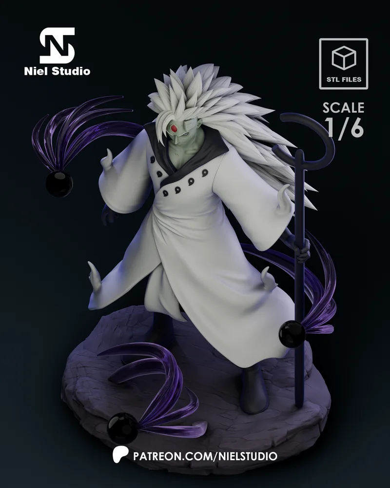 Niel Studio - 3D打印模型：六道轮回之术·宇智波斑|Niel Studio – Six Paths Madara Uchiha – 3D Print Model