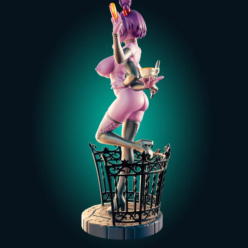 Rhu工作室打造的3D打印模型：薄款曲身蜘蛛女孩|Officer Rhu – Muffet Thin and Curvy Spider Girl – 3D Print Model