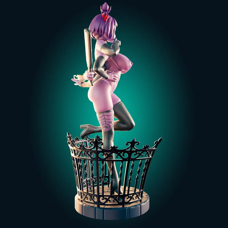 Rhu工作室打造的3D打印模型：薄款曲身蜘蛛女孩|Officer Rhu – Muffet Thin and Curvy Spider Girl – 3D Print Model