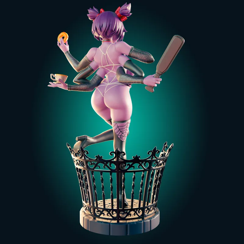 Rhu工作室打造的3D打印模型：薄款曲身蜘蛛女孩|Officer Rhu – Muffet Thin and Curvy Spider Girl – 3D Print Model
